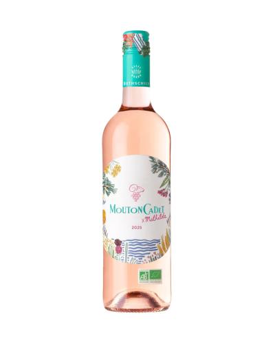 packshot Mouton Cadet Rosé x Mathilde By Baron Philippe de Rothschild Biologisch